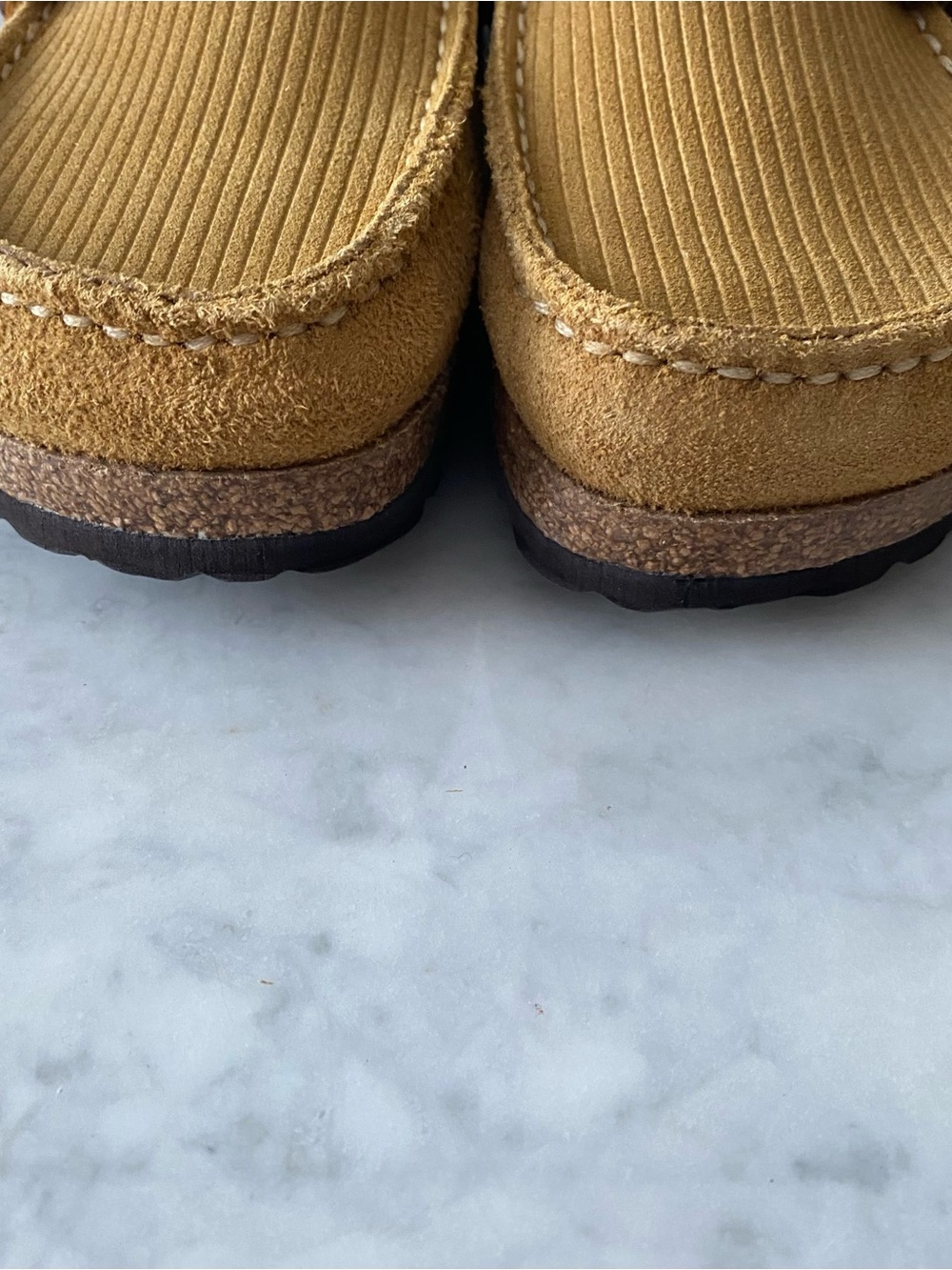 Birkenstock Corduroy Mule Clogs in Mustard - Picture 3 of 8